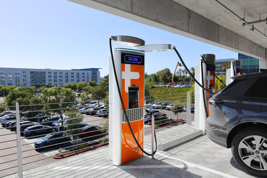 High-capacity EV charging at America Center delivered fast-charging infrastructure and upgraded electrical systems, creating a reliable, scalable solution designed to support tenants as demand for electric vehicles continues to grow.
