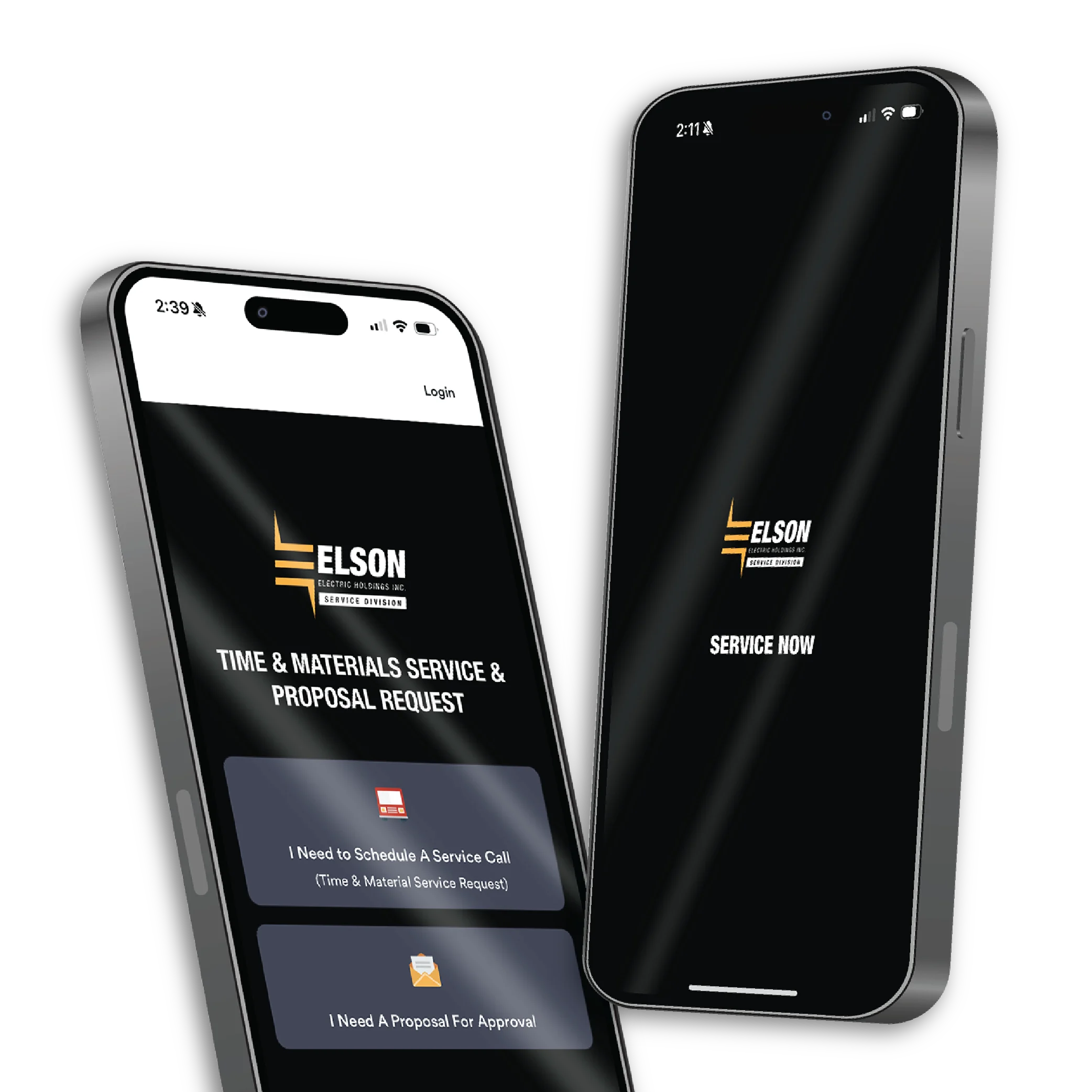 Elson Electric's Service Division's Service Now App to schedule service calls and submit proposals