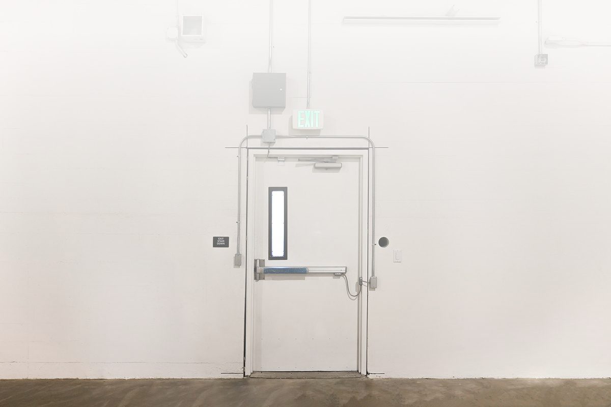 Low voltage door access hardware (mobile) Access control card reader and door hardware installed by Elson Electric's Low Voltage Division